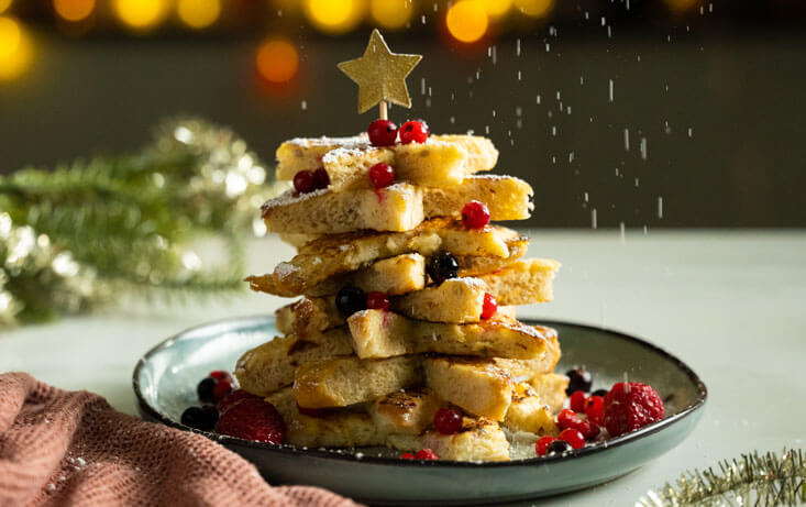 Fattiga riddare-julgran på Mera Toast - Recept | pågen